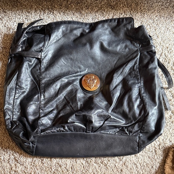 Gucci Handbags - Gucci Black Leather Hobo Bag